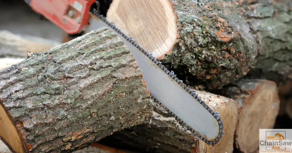 What Size Chain Does a Stihl MS 311 Take? - The Answer! - Chainsaw Cutting Log