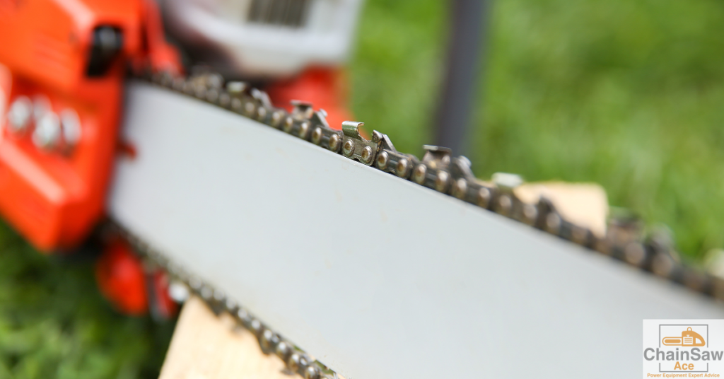 Chain Performance - chainsaw chain up close.